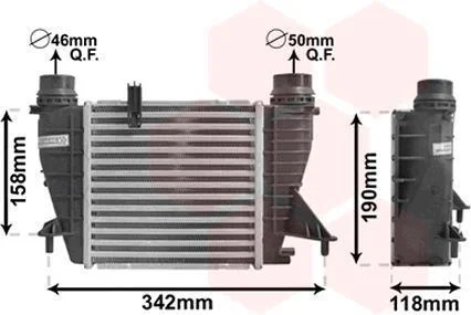 Інтеркулер RENAULT Clio 1.5D 10- Van Wezel 43004553