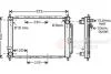 Радіатор охолодження двигуна (RAD+CON) RENAULT CLIO/ MODUS 04- Van Wezel 4300M500 (фото 1)