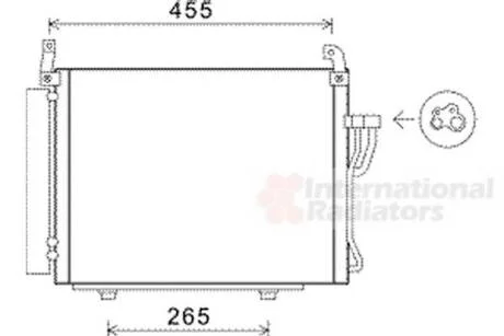 Конденсор кондиціонера HYUNDAI i10 08>13 Van Wezel 82005245