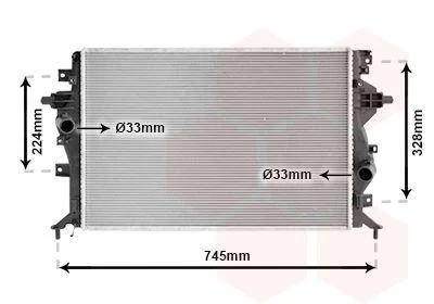 Радіатор охолодження HYUNDAI IONIQ / KIA NIRO Van Wezel 82012720