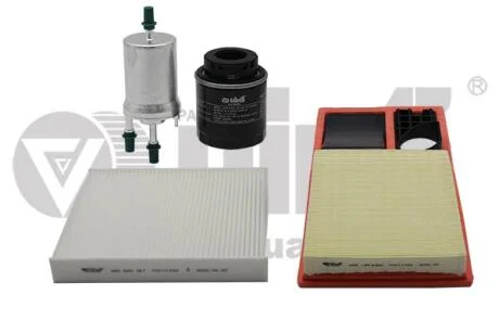 Комплект фільтрів 4 шт. Skoda Fabia (11-15)/VW Polo (10-12), Caddy (06-10), Golf (06-13) 1.4,1.6 бенз. Vika K11783501