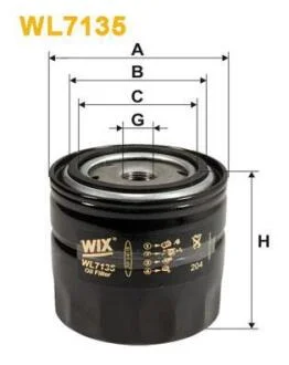 ФІЛЬТР ОЛИВИ WIX FILTERS WL7135