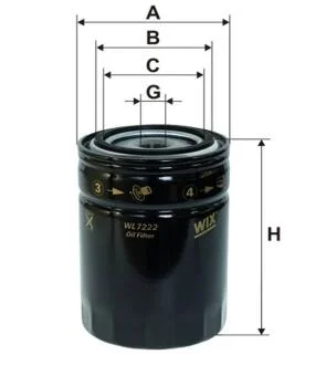 ФІЛЬТР ОЛИВИ WIX FILTERS WL7222
