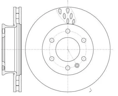 Диск гальмівний передній (кратно 2) (Remsa) MB Sprinter II VW Crafter (D61034.10) WOKING D6103410
