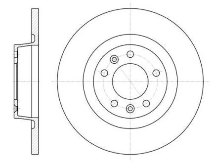 Диск гальмівний задній (кратно 2) (Remsa) PSA Jumpy Expert II 07> (D61053.00) WOKING D6105300