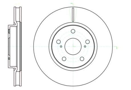 Диск гальмівний передній (кратно 2) (Remsa) Lexus IS 05> 12> (D61076.10) WOKING D6107610