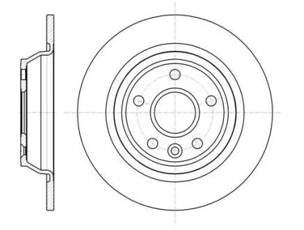 Диск гальмівний задній (кратно 2) (Remsa) Ford Mondeo IV Galaxy S-max 07> / RR Evogue (D61167.00) WOKING D6116700