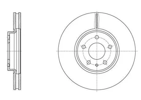 Диск гальмівний передній (кратно 2) (Remsa) Ford Mondeo V 1.0 1.5 2.0EcoBoost / Fusion (USA) (D61605.10) WOKING D6160510