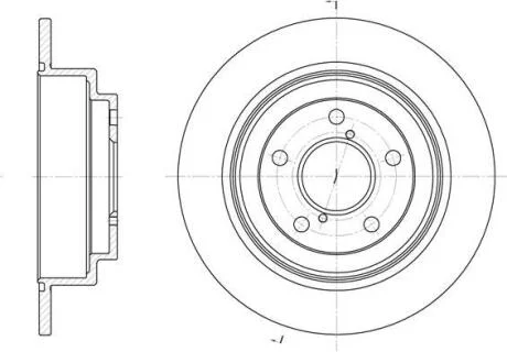 Диск гальмівний задній (кратно 2) (Remsa) Subaru Forester 02>08 Impreza 00>08 (D6398.00) WOKING D639800
