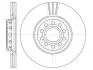 Диск гальмівний передній (кратно 2) (Remsa) VAG A4 04>08 Superb I (D6596.10) WOKING D659610 (фото 1)