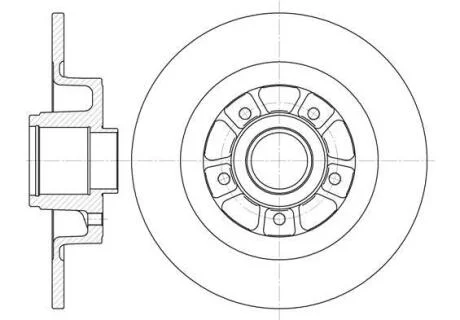 Диск гальмівний задній (Remsa) Renault Laguna II Scenic II (D6613.00) WOKING D661300