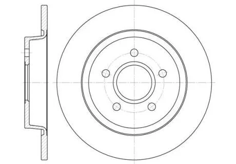Диск гальмівний задній (кратно 2) (Remsa) Ford Focus II C-max (D6712.00) WOKING D671200