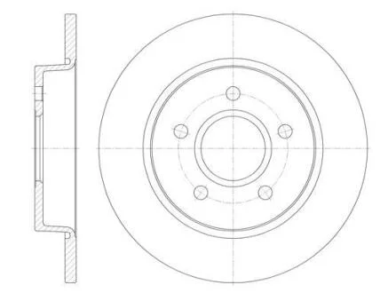 Диск гальмівний задній (кратно 2) (Remsa) Ford Focus II C-max (D6846.00) WOKING D684600