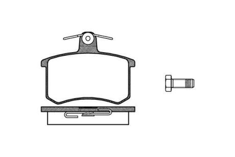 Колодки гальмівні диск. задн. (Remsa) Audi 80, 100 (P0353.00) WOKING P035300