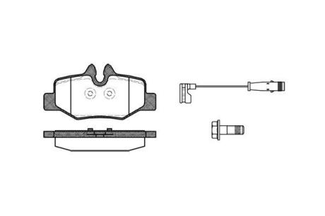 Колодки гальмівні диск. задн. (Remsa) MB Vito 639 Bosch ver. (P10103.02) WOKING P1010302