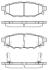 Колодки гальмівні диск. задн. (Remsa) Subaru Forester (sh) 2.0 08-,Subaru Forester (sh) 2.5 08- (P10363.12) WOKING P1036312 (фото 1)