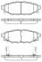 Колодки гальмівні диск. задн. (Remsa) Subaru Forester (sh) 2.0 08-,Subaru Forester (sh) 2.5 08- (P10363.12) WOKING P1036312 (фото 1)