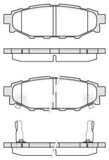 Колодки гальмівні диск. задн. (Remsa) Subaru Forester (sh) 2.0 08-,Subaru Forester (sh) 2.5 08- (P10363.12) WOKING P1036312