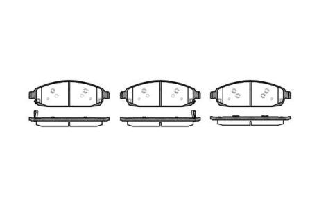 Колодки гальмівні диск. перед. (Remsa) Jeep Grand Cherokee 05>10 (P10733.02) WOKING P1073302