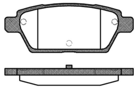 Колодки гальмівні диск. задн. (Remsa) Mazda 6 I (P10953.10) WOKING P1095310