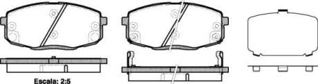 Колодки гальмівні диск. перед. (Remsa) Hyundai Elantra 1.6 10-,Hyundai I30 1.4 07-11 (P11383.12) WOKING P1138312