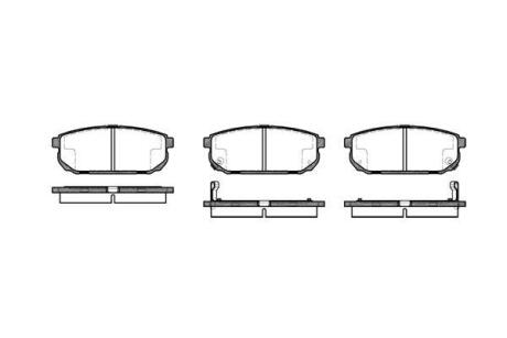 Колодки гальмівні диск. задн. (Remsa) Kia Sorento i 2.4 02-,Kia Sorento i 2.5 02- (P11423.02) WOKING P1142302