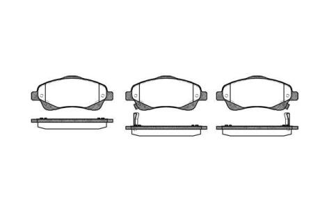 Колодки гальмівні диск. перед. (Remsa) Toyota Avensis 1.6 03-08,Toyota Avensis 1.8 03-08 (P11463.02) WOKING P1146302