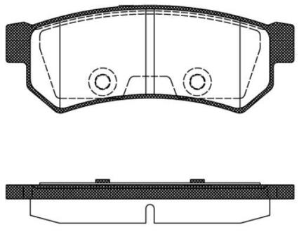 Колодки гальмівні диск. задн. (Remsa) Chevrolet Lacetti 05> (P11483.10) WOKING P1148310