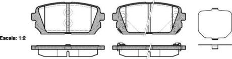 Колодки гальмівні диск. задн. (Remsa) Hyundai ix35, Kia Carens III (P12033.02) WOKING P1203302