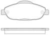 Колодки гальмівні диск. перед. (Remsa) Peugeot 3008 1.6 09-,Peugeot 3008 2.0 09- (P12233.00) WOKING P1223300 (фото 1)