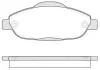 Колодки гальмівні диск. перед. (Remsa) Peugeot 3008 1.6 09-,Peugeot 3008 2.0 09- (P12233.00) WOKING P1223300 (фото 1)