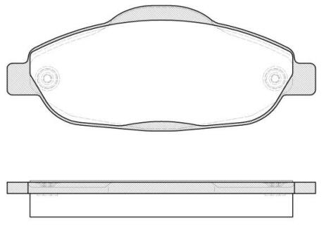 Колодки гальмівні диск. перед. (Remsa) Peugeot 3008 1.6 09-,Peugeot 3008 2.0 09- (P12233.00) WOKING P1223300