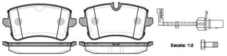 Колодки гальмівні диск. задн. (Remsa) Audi A4 09>16 A6 11>18 Q5 08>17 / Porsche Macan (P12433.10) WOKING P1243310