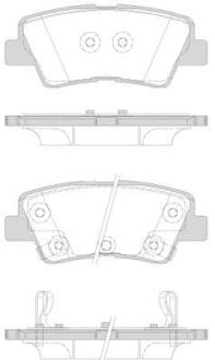 Колодки гальмівні диск. задн. (Remsa) Hyundai Elantra 1.6 10-,Hyundai Elantra 1.8 10- (P12623.42) WOKING P1262342