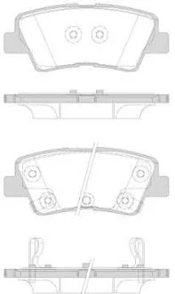 Колодки гальмівні диск. задн. (Remsa) Hyundai Elantra 1.6 10-,Hyundai Elantra 1.8 10- (P12623.42) WOKING P1262342