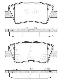 Колодки гальмівні диск. задн. (Remsa) Ssang Yong Korando 10> / Toyota Auris 12> / Hyundai i20 15>, i30 11> 15> Elantra 15> / Sonata 05> / Grandeur 06> (P WOKING P1262352