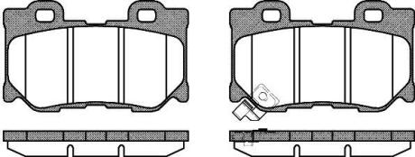 Колодки гальмівні диск. задн. (Remsa) Infiniti Fx 3.0 08-,Infiniti Fx 3.5 02-08 (P12653.01) WOKING P1265301