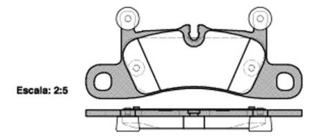 Колодки гальмівні диск. задн. (Remsa) Porsche Cayenne (10-), VW Touareg (10-) (P12793.10) WOKING P1279310