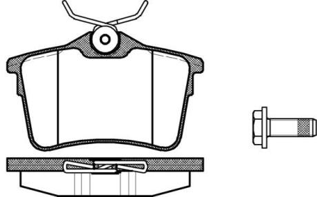 Колодки гальмівні диск. задн. (Remsa) Citroen Berlingo II (08-), Peugeot Partner II (08-), 308 I (07-) (P12823.00) WOKING P1282300