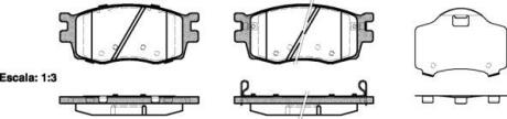 Колодки гальмівні диск. перед. (Remsa) Hyundai Accent Rio 05>10 / i20 08>15 (P13083.02) WOKING P1308302