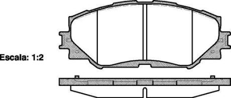 Колодки гальмівні диск. перед. (Remsa) Toyota Corolla Auris 06> 13> / Rav4 05> 12> (P13323.00) WOKING P1332300
