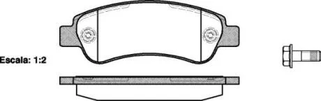 Колодки гальмівні диск. задн. (Remsa) Citroen Jumper 2.2 06-,Citroen Jumper 3.0 06- (P13383.00) WOKING P1338300