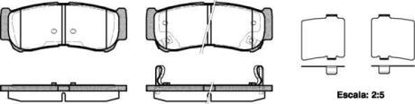 Колодки гальмівні диск. задн. (Remsa) Hyundai H-1 cargo 2.5 08-,Hyundai H-1 travel 2.5 08- (P13393.02) WOKING P1339302