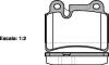 Колодки гальмівні диск. задн. (Remsa) VW Touareg I Brembo ver. (P13403.00) WOKING P1340300 (фото 1)