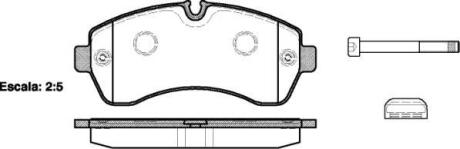 Колодки гальмівні диск. перед. (Remsa) Mercedes-benz Sprinter 46-t 3.0 06-,Mercedes-benz Sprinter 5-t 1.8 06- (P13433.00) WOKING P1343300