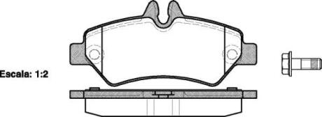 Колодки гальмівні диск. задн. (Remsa) Mercedes-benz Sprinter 35-t 1.8 06-,Mercedes-benz Sprinter 35-t 2.1 06- (P13463.00) WOKING P1346300