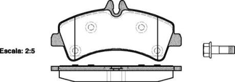 Колодки гальмівні диск. задн. (Remsa) MB Sprinter II III / VW Crafter I II Bosch ver. (P13473.00) WOKING P1347300