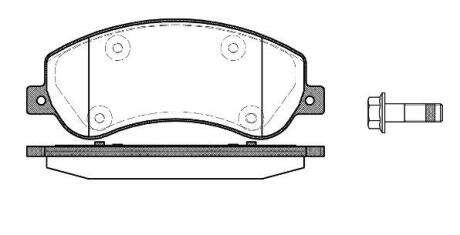 Колодки гальмівні диск. перед. (Remsa) VW Amarok 10> (P13503.00) WOKING P1350300