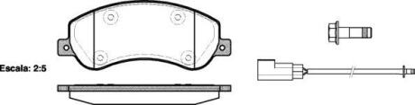 Колодки гальмівні диск. перед. (Remsa) Ford Tourneo connect 1.8 02-13,Ford Transit 2.2 06-14 (P13503.02) WOKING P1350302