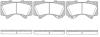 Колодки гальмівні диск. перед. (Remsa) Toyota LC200 LC150, Lexus LX570 GX460 (P13713.02) WOKING P1371302 (фото 1)